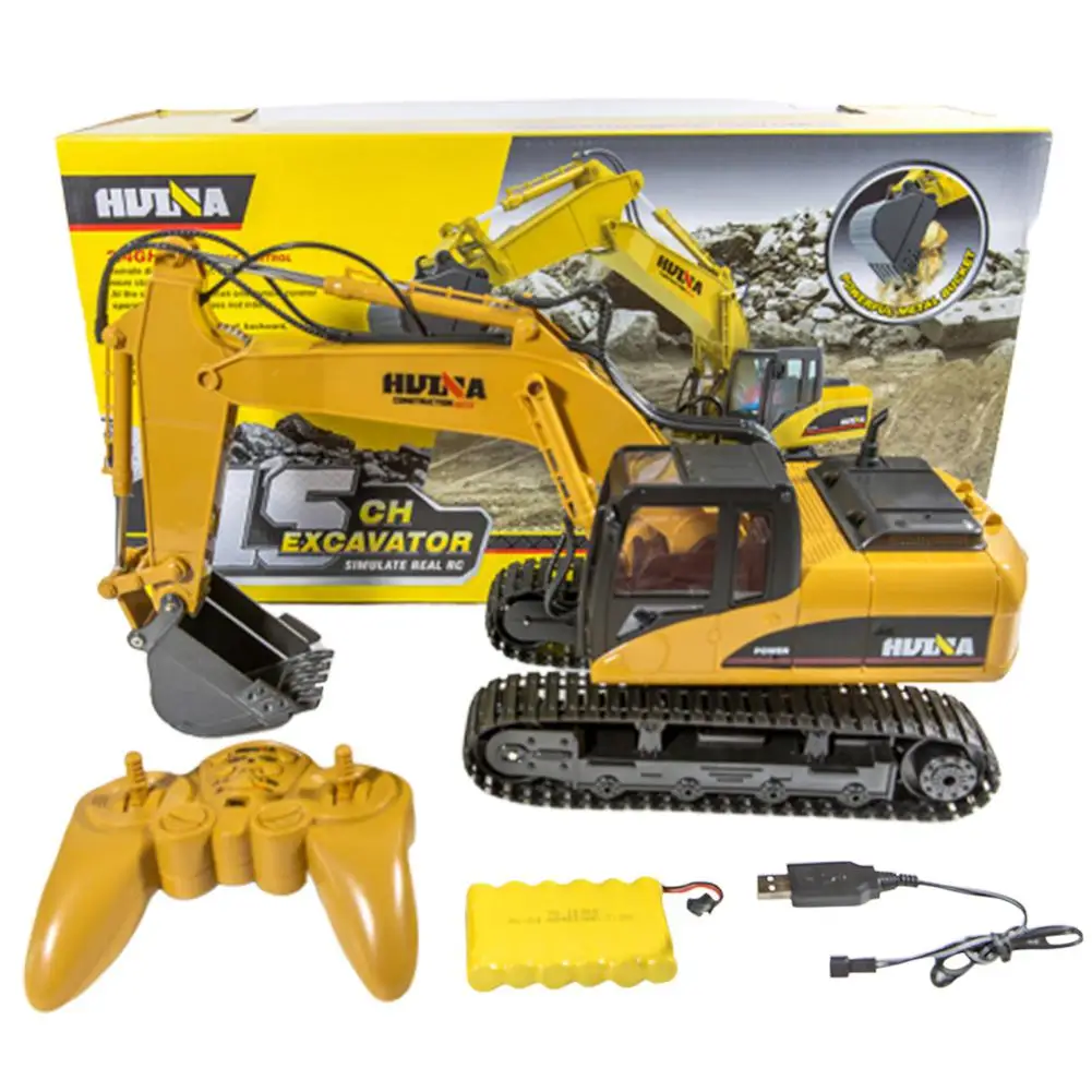 HuiNa Toys 1550 15Channel 2.4G 1/14 RC Car 680 Degree Rotation Metal Excavator Cool Sound/Light Effect Truck HuiNa Toys 1550 15Channel 2.4G 1/14 RC Car 680 Degree Rotation Metal Excavator Cool Sound/Light Effect Truck