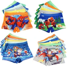 12 шт./партия, нижнее белье для маленьких мальчиков Детские Боксеры Шорты Нижнее белье трусы с суперменом детское нижнее белье для мальчиков с Бэтменом