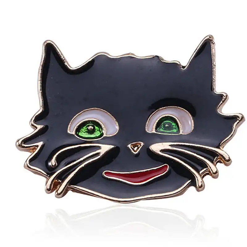 Dessin Animé Chat Noir Homme Broches Pour Fête Mariage