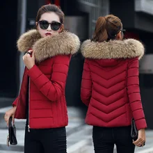 Зимнее женское пальто, зимняя женская куртка, парка с большим меховым воротником, худи, парки, женская верхняя одежда, плотное хлопковое короткое пальто размера плюс