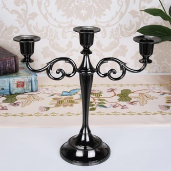 

Candlestick Candelabrum Candle Holder Creative European Zinc Alloy 3 Arms Celebration Home Decoration Wedding Table