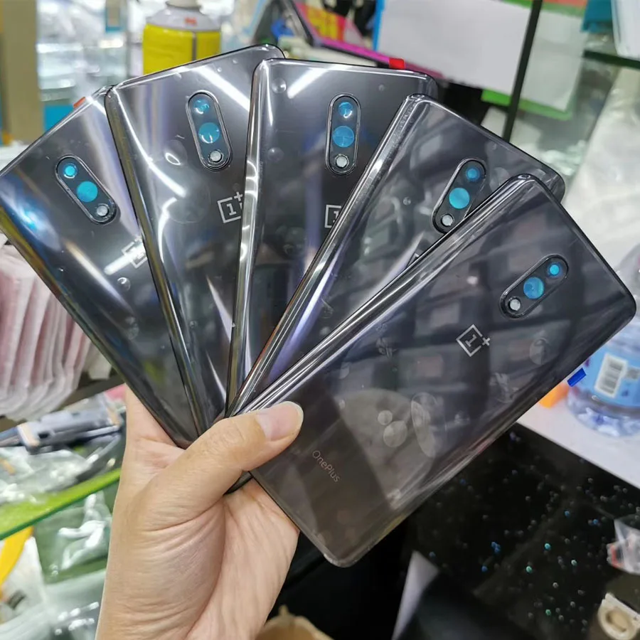 Для OnePlus 7 задняя крышка батарейного отсека Дверь заднее стекло для Oneplus 7 Pro Крышка батарейного отсека 1+ 7 корпус чехол с объективом камеры