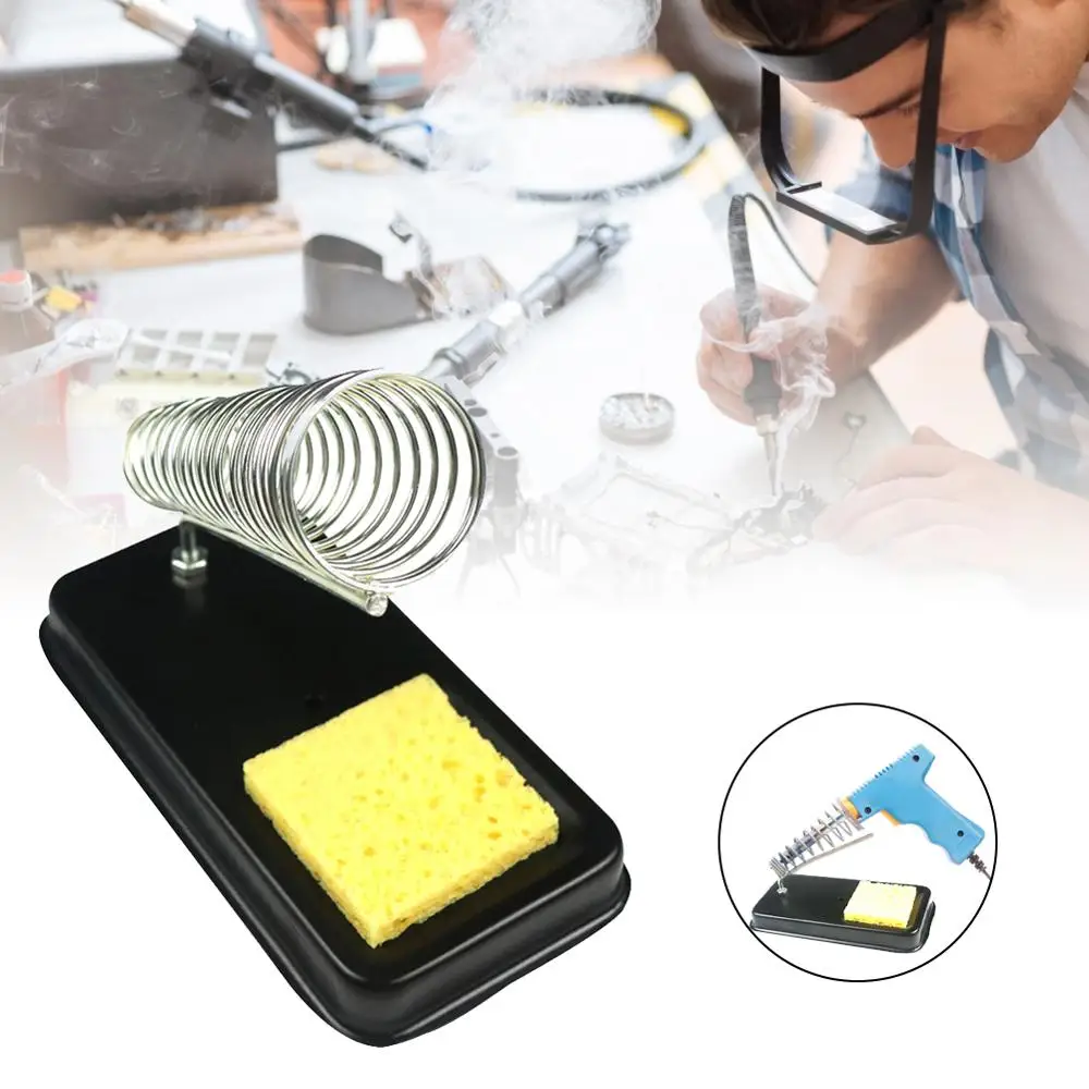 

High Temperature Resistance Metal Support Station Soldering Iron Frame Electric Soldering Iron Stand Holder With Welding Spong