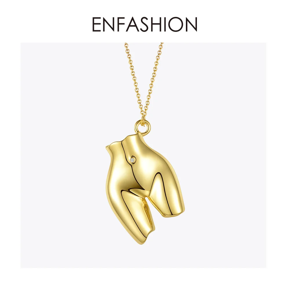 ENFASHION, панк, объемная часть тела, колье, женское, золотого цвета, для ягодиц, специальное, хип-хоп, для женщин, ювелирное изделие, подарки, ожерелье P193024 - Окраска металла: Gold color