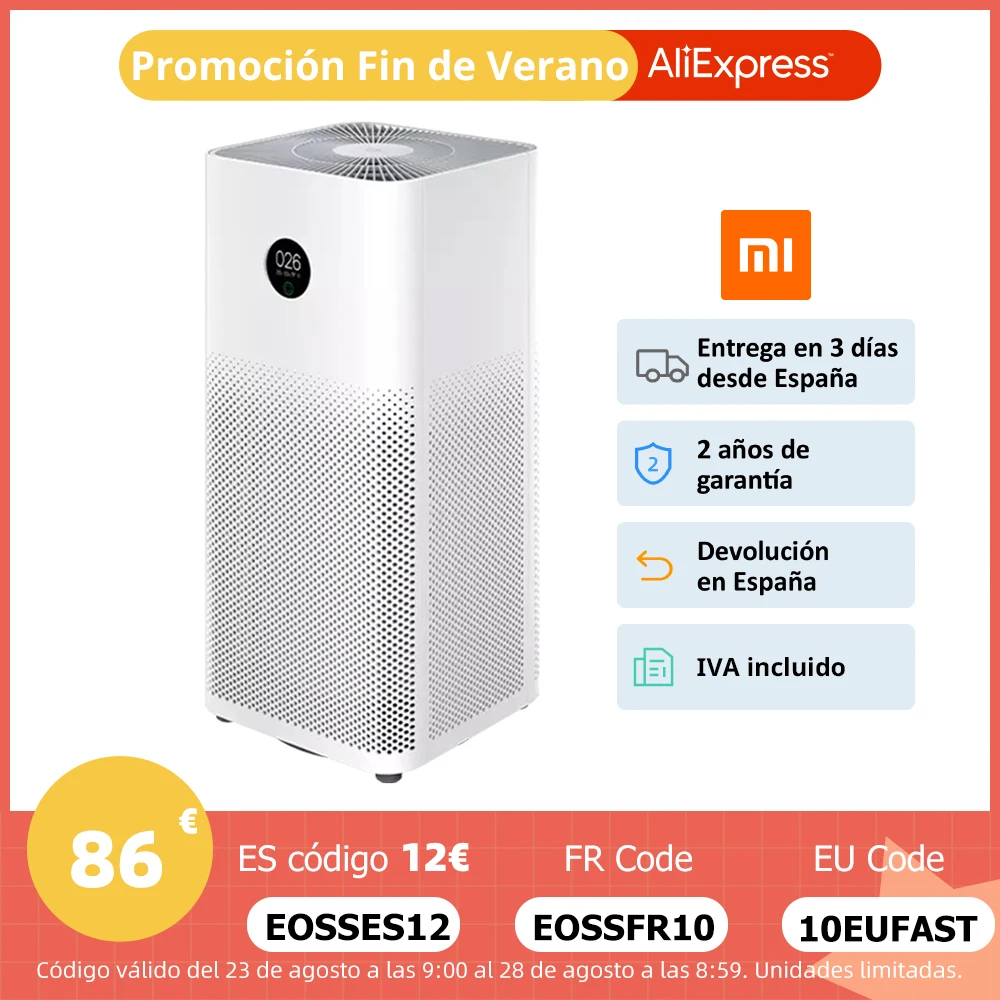 Очиститель воздуха Xiaomi Mijia Mi 3H стерилизатор удаление формальдегида Hepa фильтр