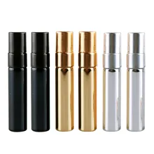 

1 Pcs 5ml Portable Uv Glass Empty Refillable Perfume Bottle With Aluminum Atomizer Spray Bottles Sample Empty Containers