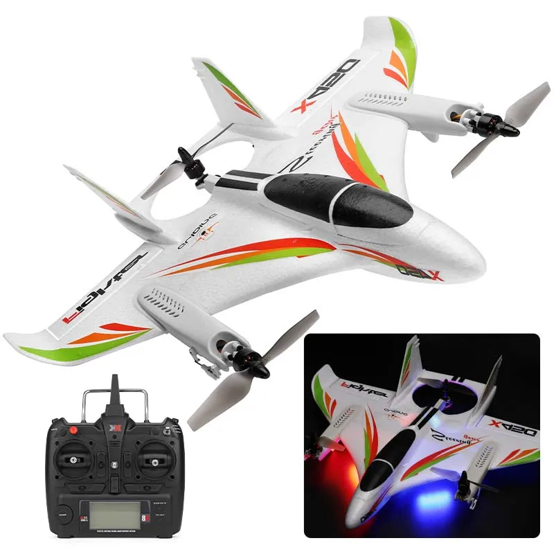 RC самолет Дрон 3D Aerobatice 6CH безщеточный 6 axis Gyro пилотажный вертикальный взлет
