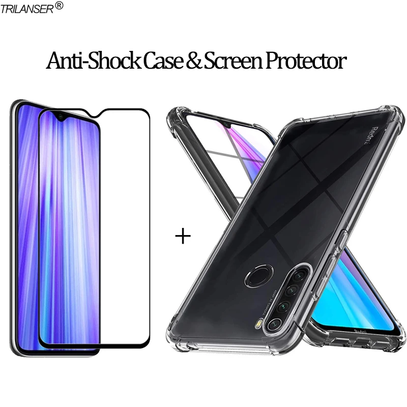 Armor Glass Case Противоударный чехол для подушки безопасности, чехол для note 8 t xiaomi nfc чехол на ксиоми редми нот 8т 8про защитный стеклянный чехол для redmi xiomi Note8 Pro чехлы note-8t 6,3 дюймов чехол нот 8 т редми нот 8 про - Цвет: Armor Glass Case
