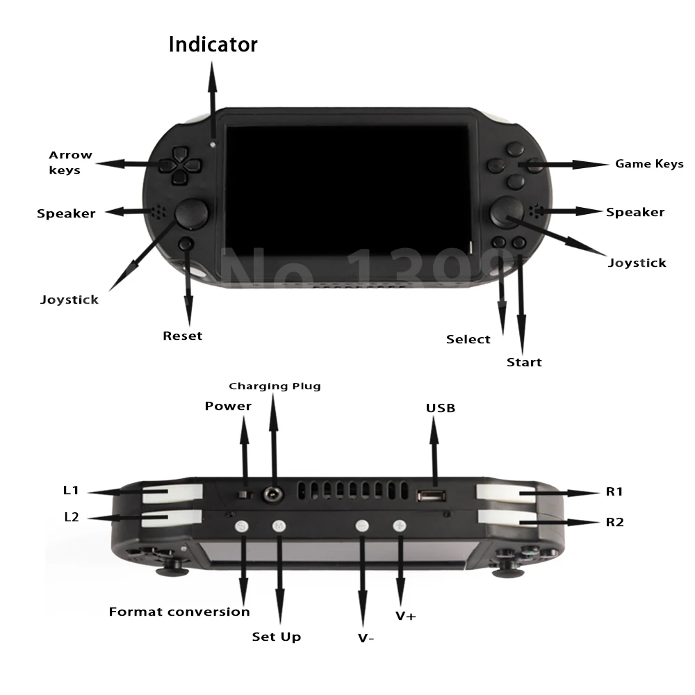 7 inch IPS for P/S2 Portable Arcade Player Collection/ Modified by