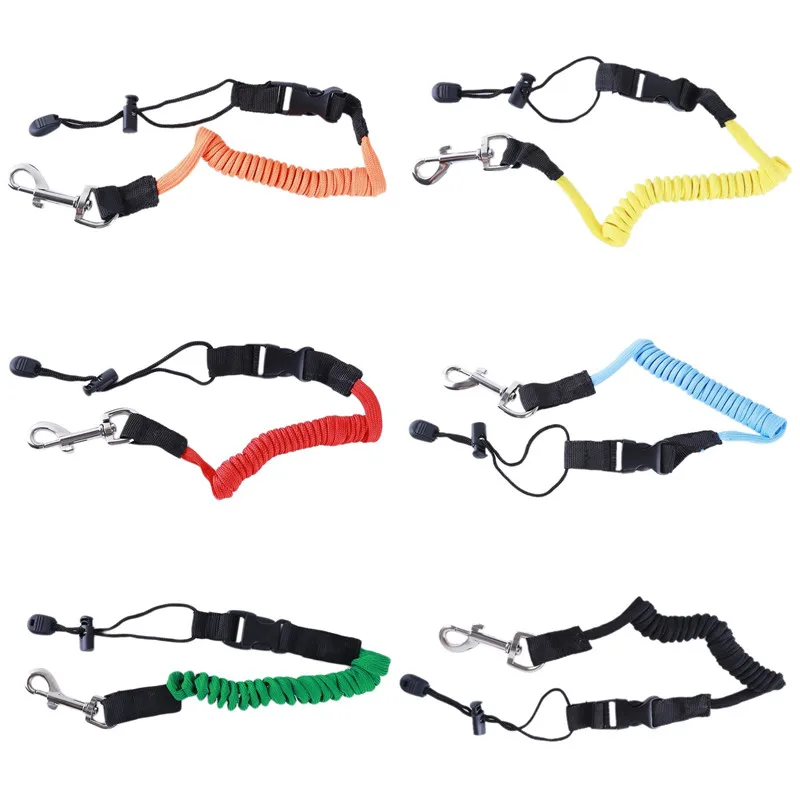 Elastic Kayak Canoe Paddle Leash Surfboard Surfing Rope Safety Leash Rowing Boats Lanyard Fishing Rod Kayak Accessories