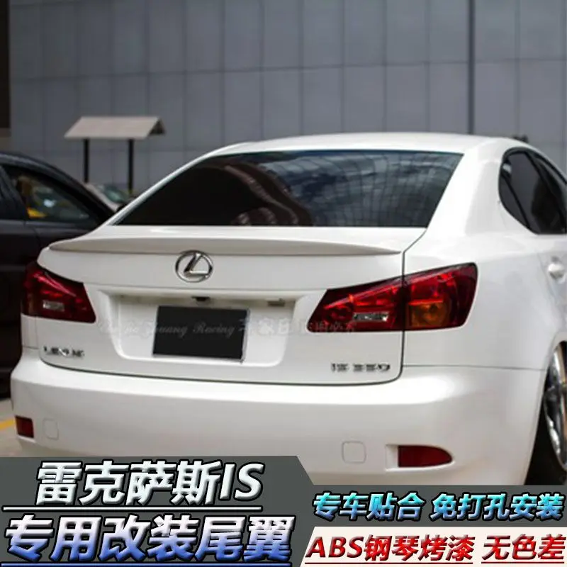 Автомобильный задний спойлер крышки багажника крыла губы крышка для Lexus IS250 IS300 ISF WD W стиль 4 модель двери 2006-2011 задний багажник загрузки спойлер