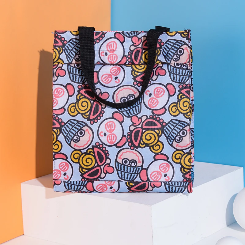 Handbag Tote-Book MABULA Lunch-Bags Nylon Reusable Cartoon Cute Unisex Waterproof Japanese-Style