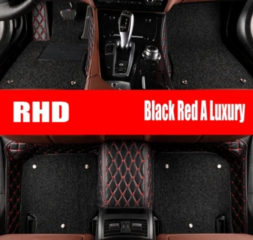 Right hand drive/RHD сделано для Toyota Prius XW30 Vios 5D полное покрытие чехол автомобиль-Стайлинг ковер нескользящий подводка для глаз(2009 - Название цвета: Black  Red A Luxury