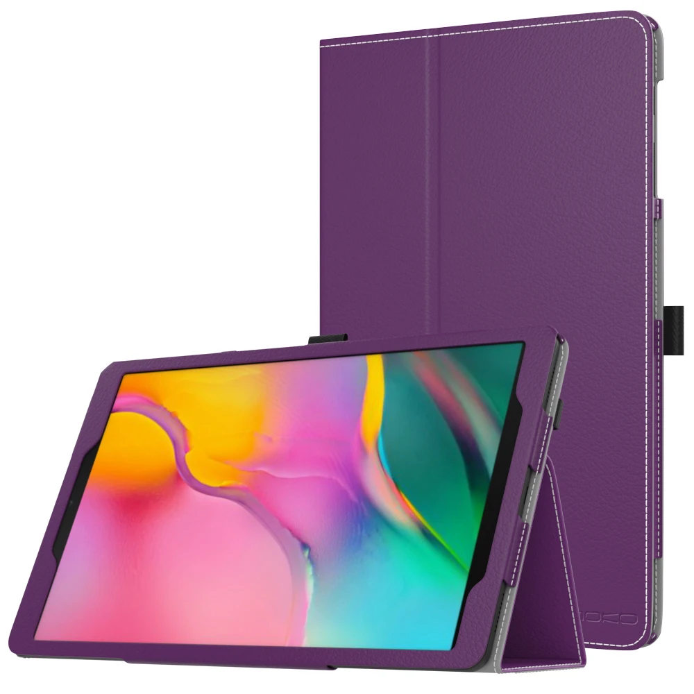 Чехол для samsung Galaxy Tab A 10,1, Премиум Тонкий складной чехол-подставка для Galaxy Tab A 10,1 дюймов SM-T510/SM-T515 - Цвет: Purple