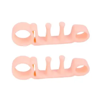

A Pair Of 5 Finger Aligners Toe Separator Silicon Finger Protector Foot Bone Correction Easy To Adjust