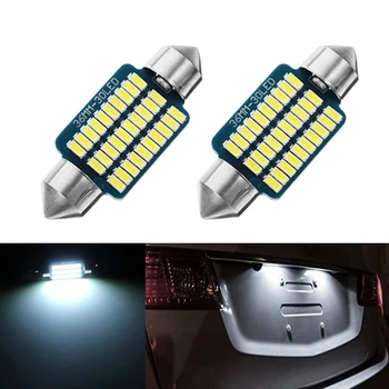 

2x Dome Festoon 3014 Error free License Number Plate Light For Volvo S40 V50 V70 C30 C70 70 s80 XC90 s60