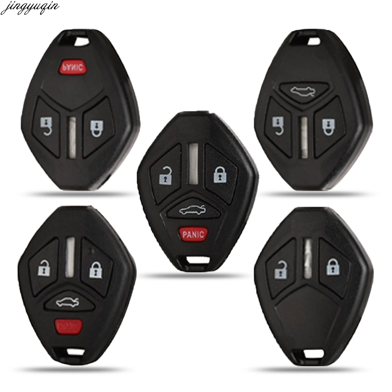 Jingyuqin 10pcs Remote Car Key Case Shell For Mitsubishi Lancer Outlander Endeavor Galant MIT11R Blade 2/3/4 Buttons Fob | Автомобили и