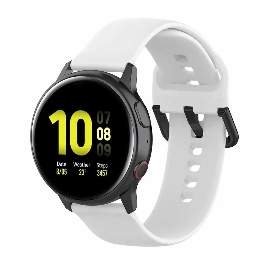 Силиконовые спортивные дышащие часы ремешок для samsung Galaxy Watch Active 2 Смарт-часы 20 мм Универсальный