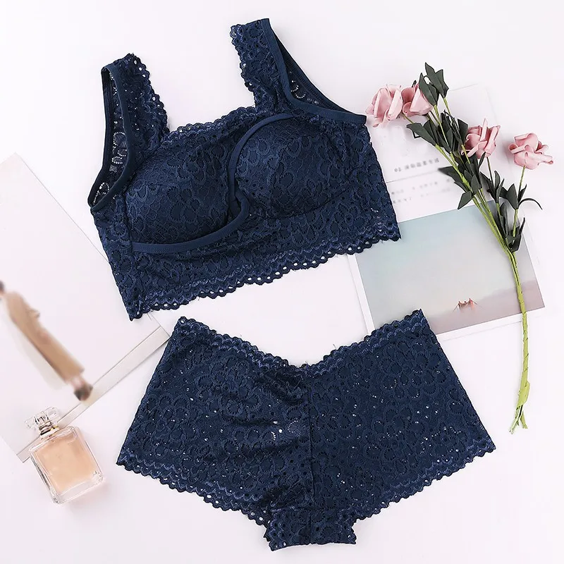 Sexy Lingerie pink underwear Floral Lace Hollow Out Transparente Bra Panties Set underwear set women japanese fashion conjunto