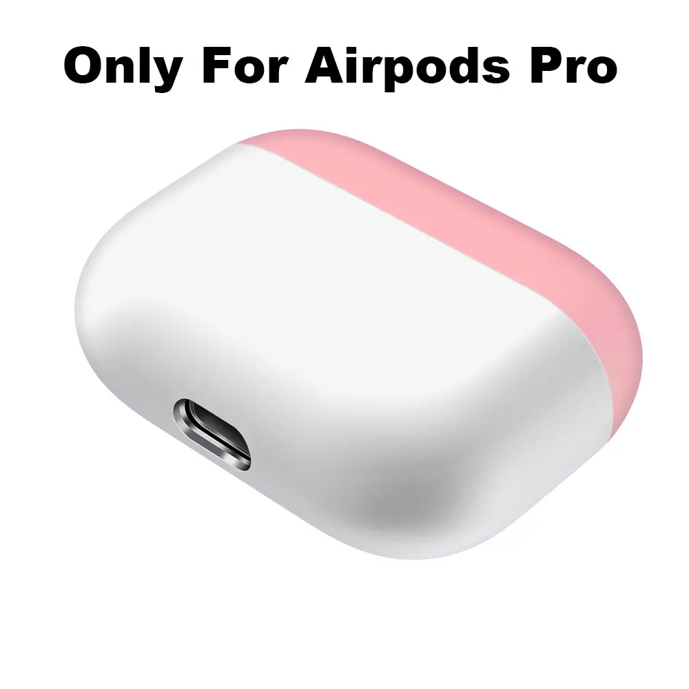 Силиконовый чехол для Apple Airpods Pro Air Pods Airpod Pro, противоударный чехол, милые наушники, роскошные аксессуары - Цвет: pink white