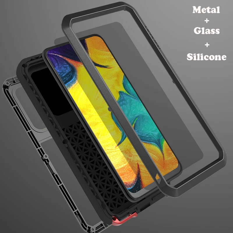 

For Samsung Galaxy A20 A30 Metal Armor Shockproof Case Cover For Galaxy A30 A20 (6.4 inch) Rugged Full Body Anti-Fall Phone Case