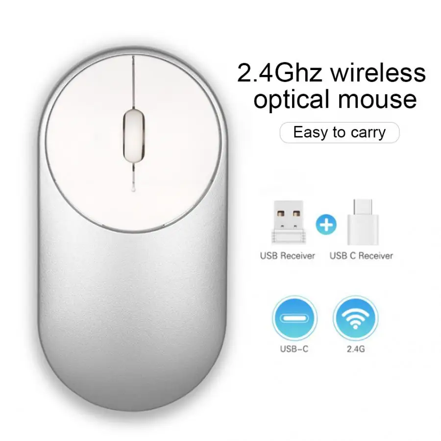 2,4G USB+ type-C двойной приемник беспроводная мышь для microsoft/Android 1200 dpi мышь для ноутбука без аккумулятора
