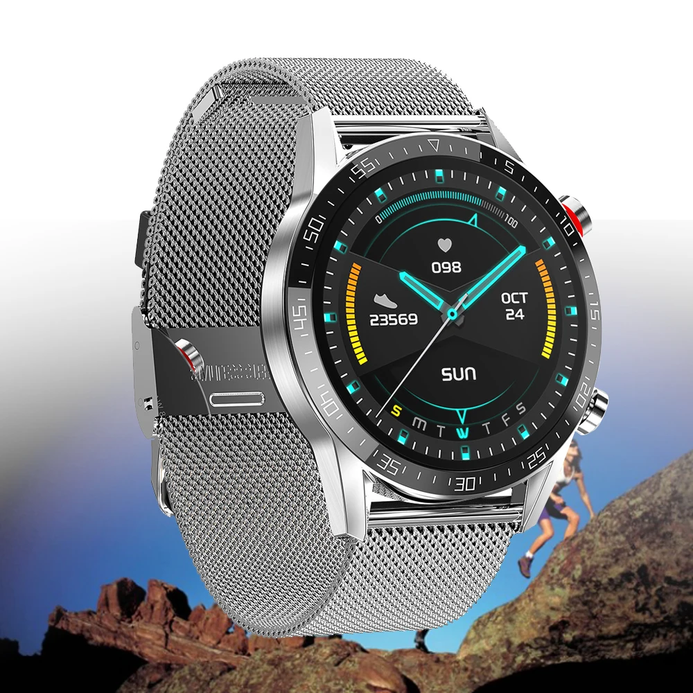 

Smart Watch Bluetooth Call IP68 Waterproof Heart Rate Monitor Blood Pressure Push Message 1.3INCH Full Touch Smartwatch VS L7 L9