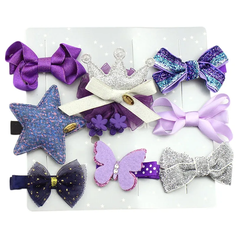 Children Hair clips Cute Lady Girls Headband Cloth Hair Bands Kids Girls Hair Accessories Gift Box - Цвет: z