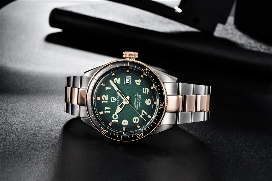 PAGANI DESIGN Luxury Men's Mechanical Wristwatch Top Brand NH35A Movement Blue Automatic 100M Waterproof Watch Relogio Masculino