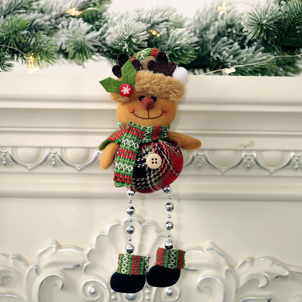 Рождество Санта Клаус Снеговик Олень с бисером Подвески Рождественская елка самодельное украшение дома новогодние вечерние украшения YXL199