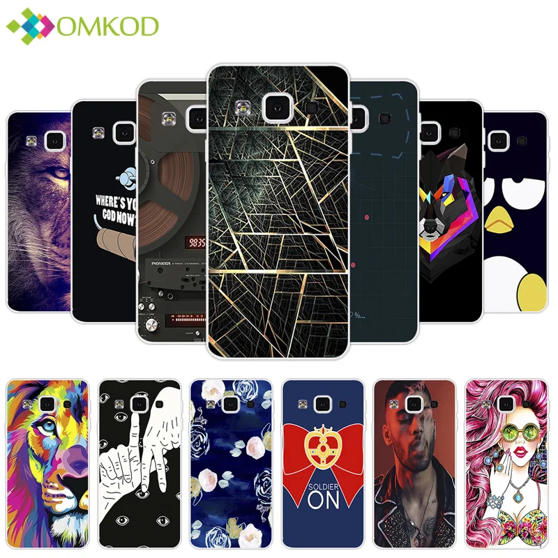 For Samsung Galaxy A5 2015 A5000 Black Matte Wallpapers Phone Case TPU Silicon Coque Transparent | Мобильные телефоны и