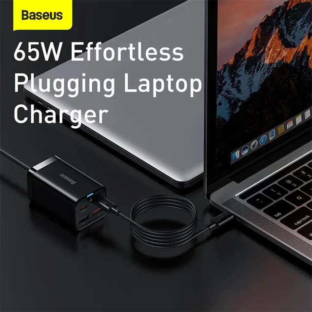 Bseus – chrgeur rpide 65W GN3 Pro, Chrge rpide 3.0 USB type c PD pour iPhone 12 13 11 Pro smsung Xiomi | -2