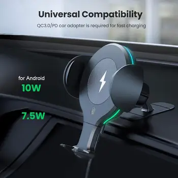 X9 車の空気ベントワイヤレス赤外線rgbライト高速充電電話の充電器ホルダー