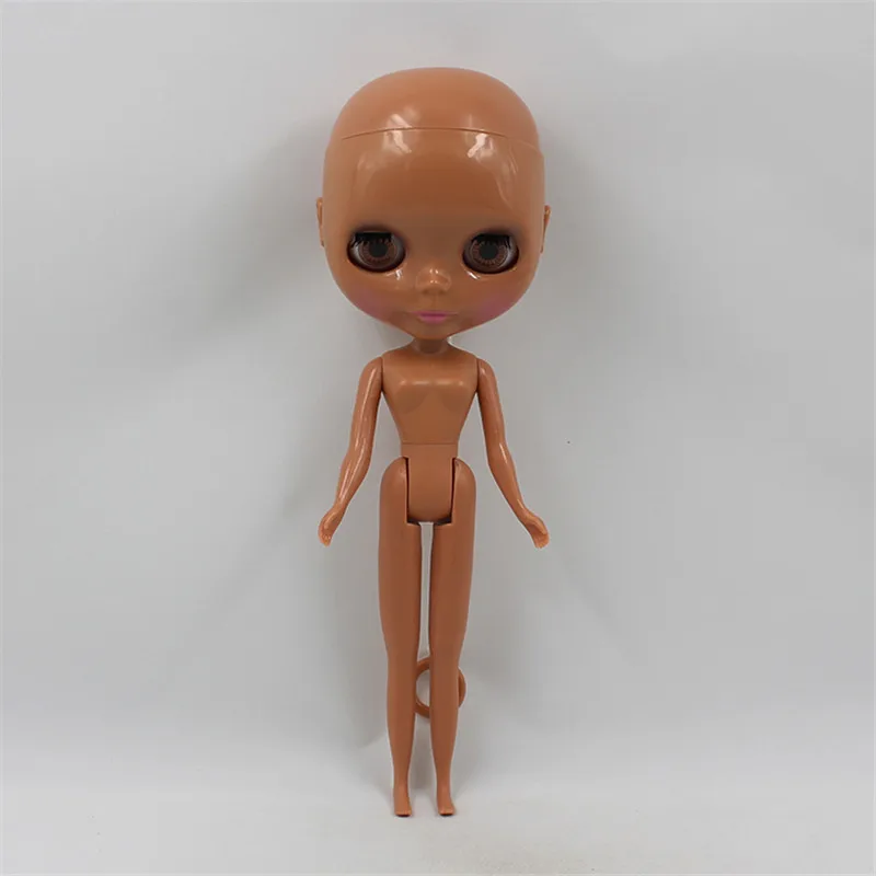 Заводская кукла Blyth, шарнирное тело черная кожа лысая голова Обнаженная подходит для одевания самостоятельно DIY сменная игрушка BJD Специальная цена