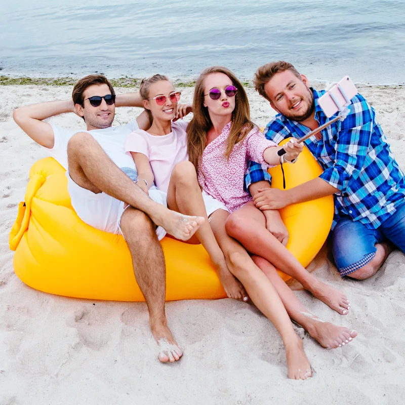 

Outdoor Camping Inflatable Sofa Portable Ultralight Beach Sleeping Bag Air Bed Inflatable Chair Recliner Lazy Bag Beach Sofa