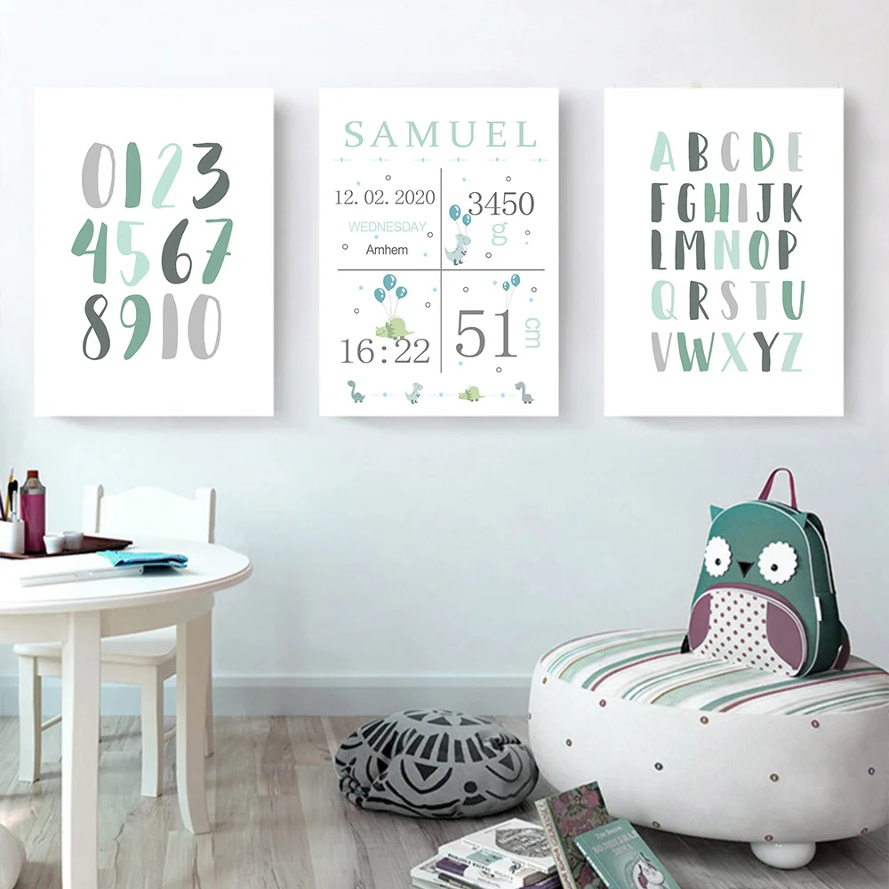 Boy-Custom-Name-Birth-Print-ABC-Alphabet-Wall-Art-Canvas-Painting-Number-Enlightenment-Poster-Picture-Nursery (2)