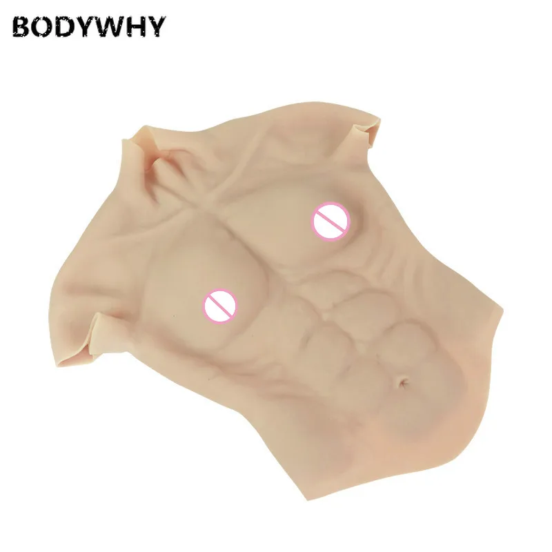 Realistic Fake Abdominal Muscle Belly Macho Realistic Silicone Artificial Simulation Pectoral Muscle Man Skin Up Body Fake Boobs artificial women silicone fake pectoralis vest realistic abdominal muscle boxing belly simulation waist shaper sexy bodysuit