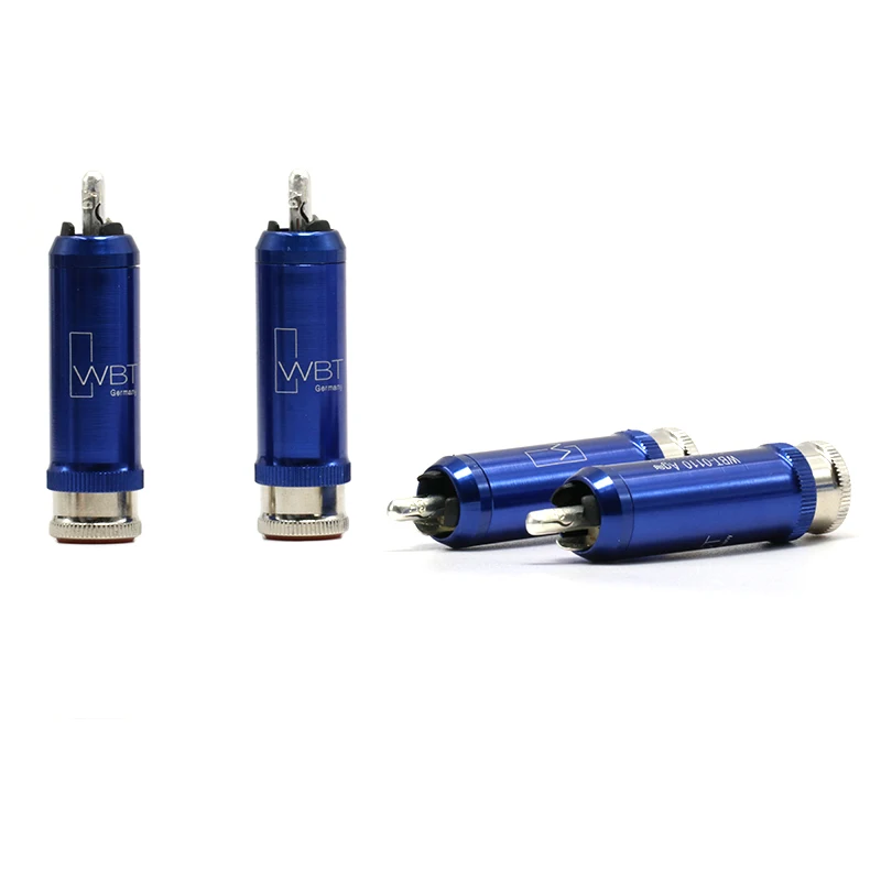 4 шт. 5N Чистая медь посеребренный RCA разъем WBT RCA вилки с DIY RCA кабель