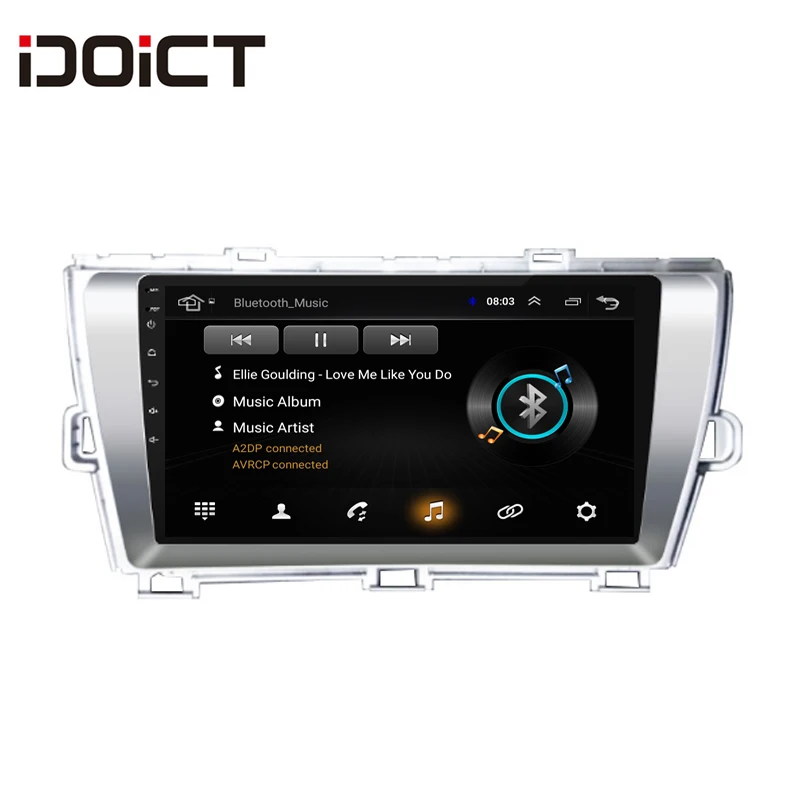 IDOICT Android 8,1 2.5D автомобильный dvd-плеер gps навигация Мультимедиа для Toyota pruis 2009-2013 стерео bluetooth