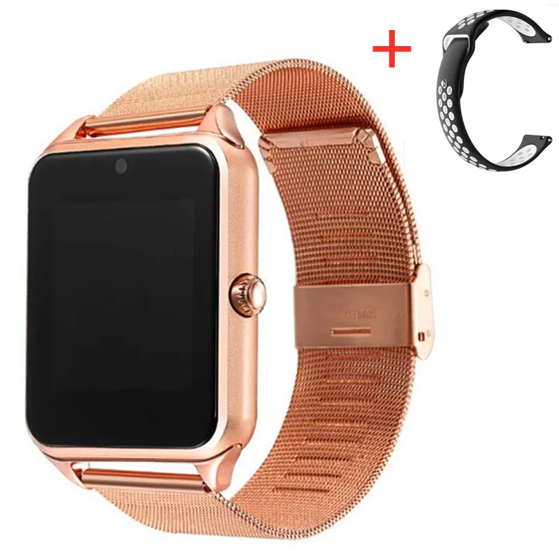 GD Add a strap Z60 Смарт-часы GT08 плюс металлический ремешок Поддержка камеры SIM TF карта Bluetooth Совместимость Android PK Y1 S8 X7D DZ09 V8 Часы 1yw - Цвет: GD Add a strap