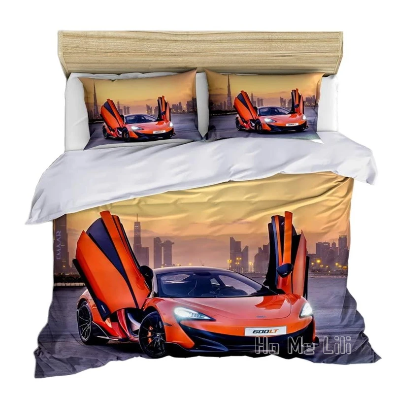 

Kids Sports Car By Ho Me Lili Duvet Cover Set Teens Boys Racing Car Bedding Bedroom Decor