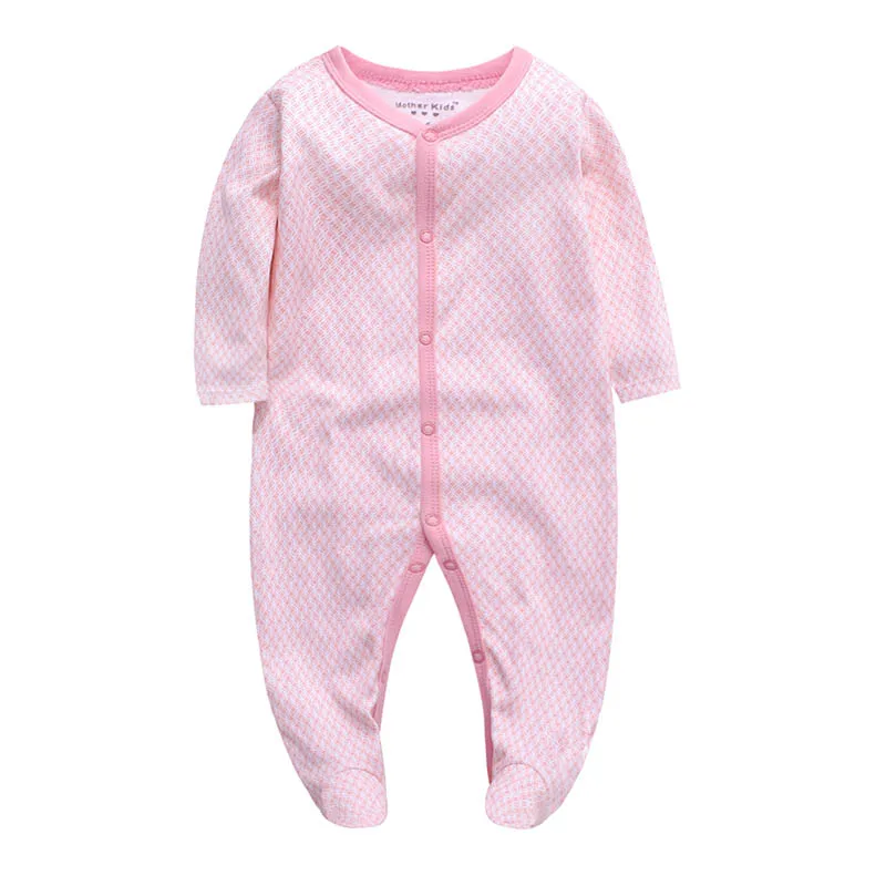 

2019 New Baby Girls Rompers Clothes Footed Pajamas Fashion Cotton Autumn Sleepwear Mother Nest Pink Coverall Baby Sets