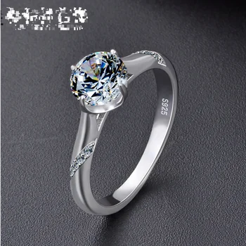 

Europe and the United States cross-border explosive zircon ring ring s925 pure silver simulation ring women's fashion set diamon