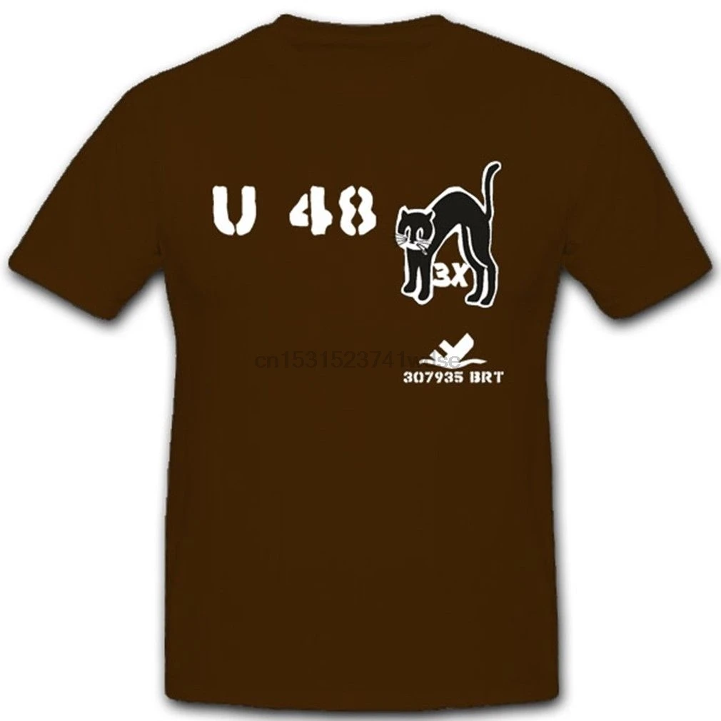 Clothing Summer Cotton T Shirts U Boat U48 Kater Wk Marine Register Tonnen Boot Unterseeboot Shirt Biker | Мужская одежда