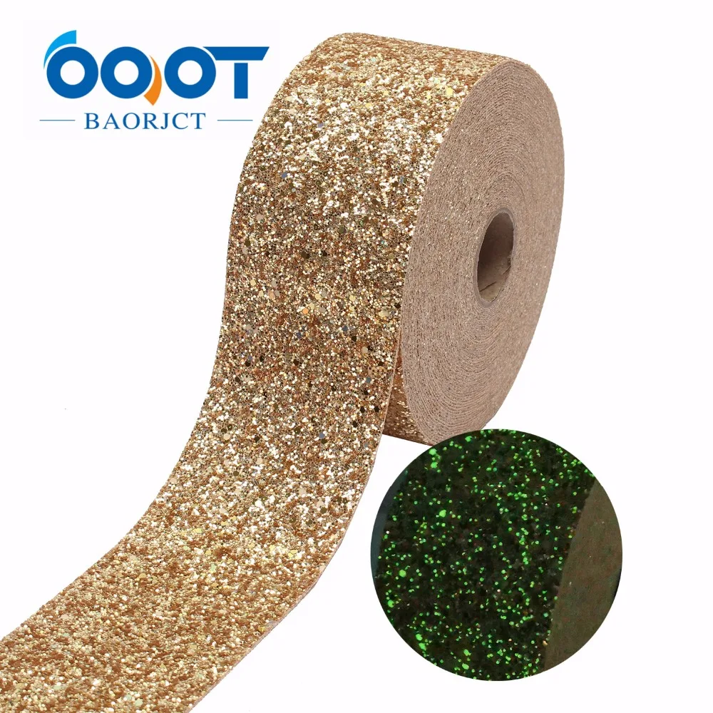 OOOT BAORJCT 197302,75 мм флуоресцентный цвет блестящая Толстая Лента Blingbling, 2 ярдов DIY головной убор ручной работы подарочная упаковка