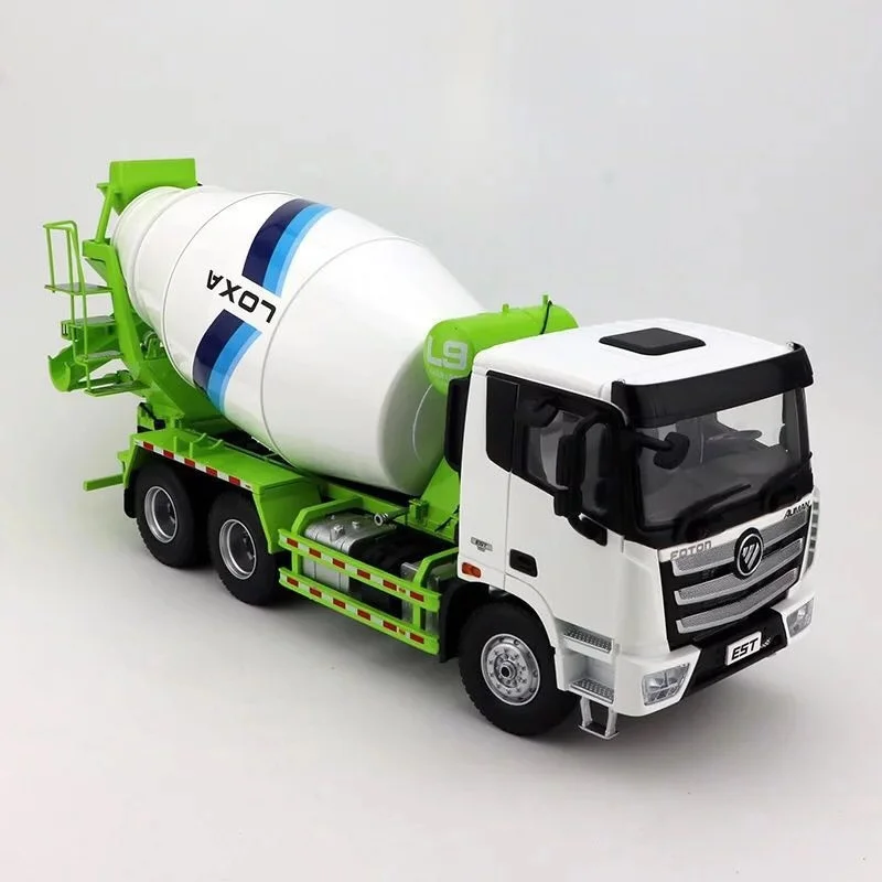 Коллекционная модель 1:24 Масштаб Foton Auman EST LOXA L9 Бетономешалка конструирование грузовика машинное оборудование литье под давлением игрушка модель украшения - Цвет: Белый