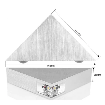 

Led Triangle Wall Lamp 9W Up/Down Lighting Modern Living Room Bedroom Decorative Wall Lamp (Warm White Light)