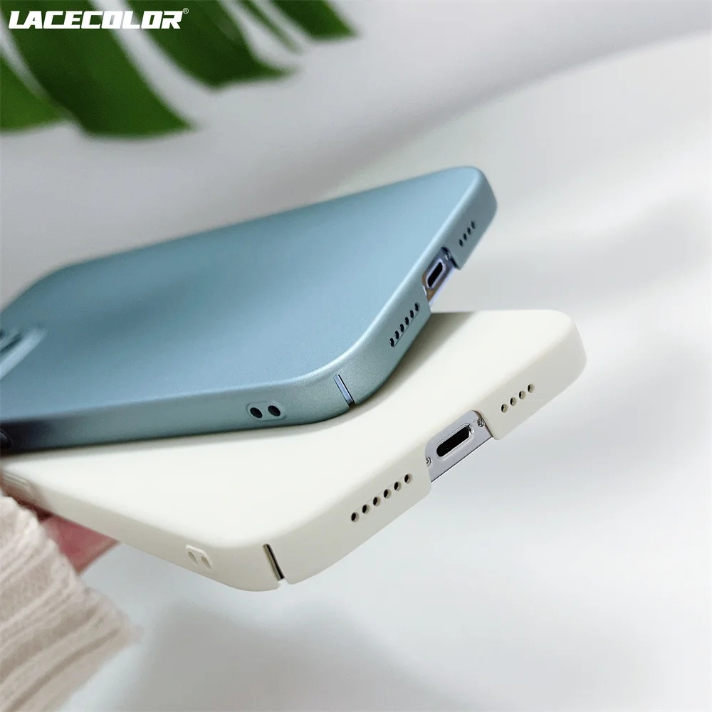 iPhone 14 13 12 Mini 11 Pro Max XR XS X 7 8 Plus SE 3 초박형 충격 방지 범퍼 커버 용 고급 매트 슬림 하드 플라스틱 케이스
