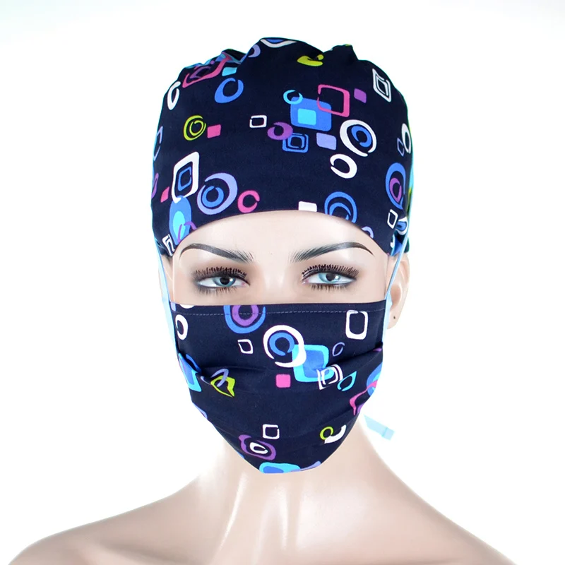 10 Colors Tooth Fairy Dentists Work Hats Surgical Scrub Cap Women Men