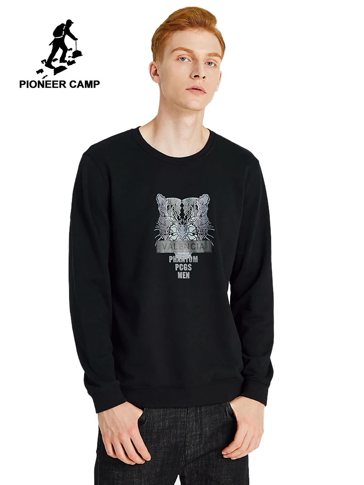 Pioneer Camp брендовые черные мужские повседневные толстовки Толстовка хлопок хип хоп мода уличная Мужская AWY906308H